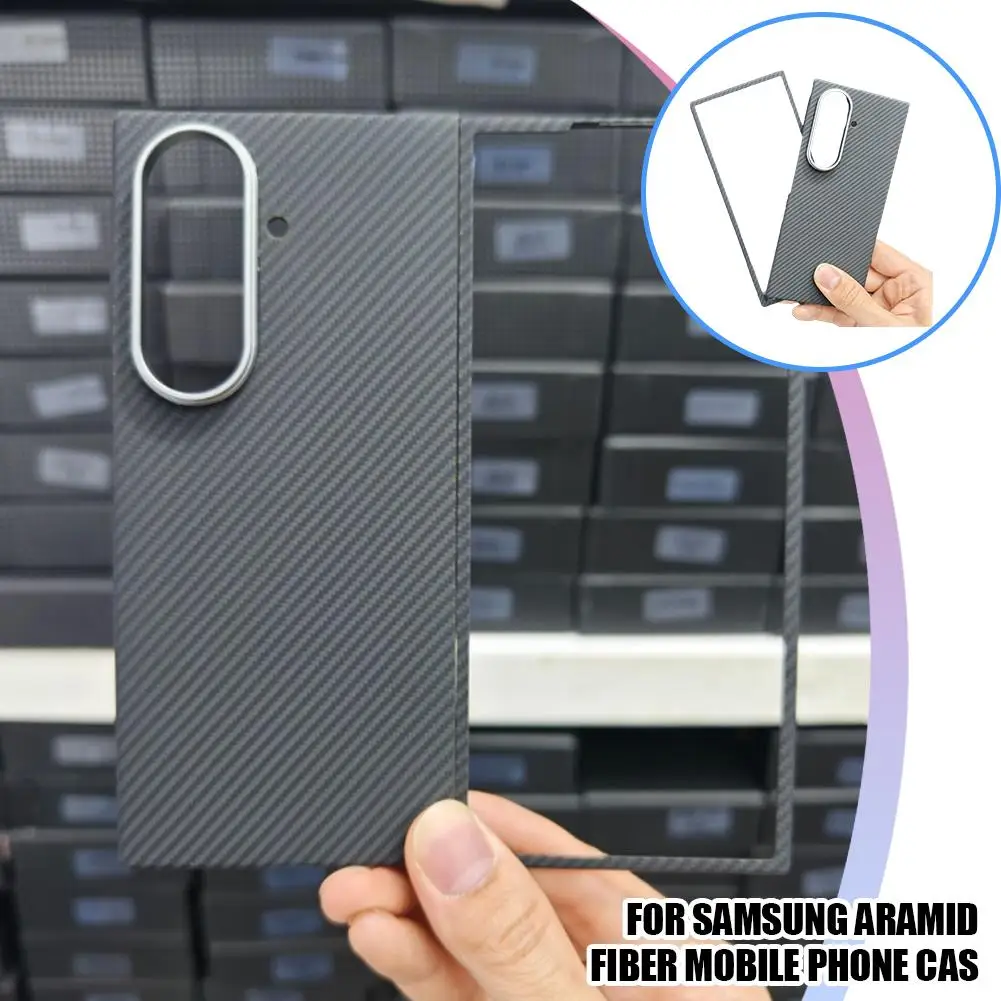 

Для Galaxy Z Fold7 чехол для мобильного телефона из арамидного волокна с защитой от падения, арамидный чехол, тонкий ультратонкий защитный чехол из волокна F8I8
