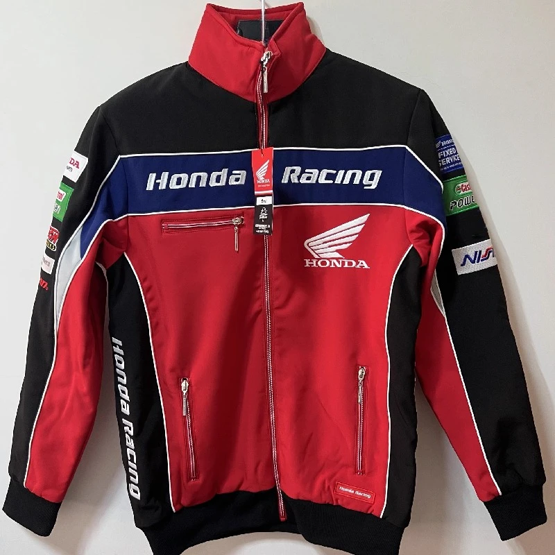 

Honda Motorcycle Jacket GP Autumn and Winter Windproof Racing Suit Stand Collar Zipper Jacket Embroidered Jacket