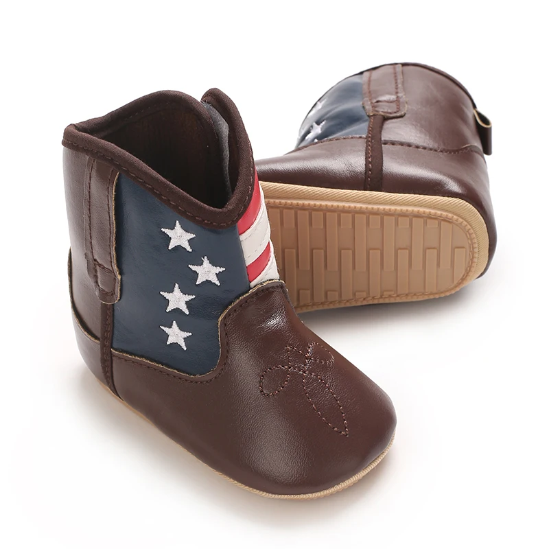 Winterstiefel für Babys, Jungen und Mädchen, 0–18 Monate, im Western-Stil, aus Denim, ideal zum Laufenlernen, warm, lässig, modisch. – Detail 5
