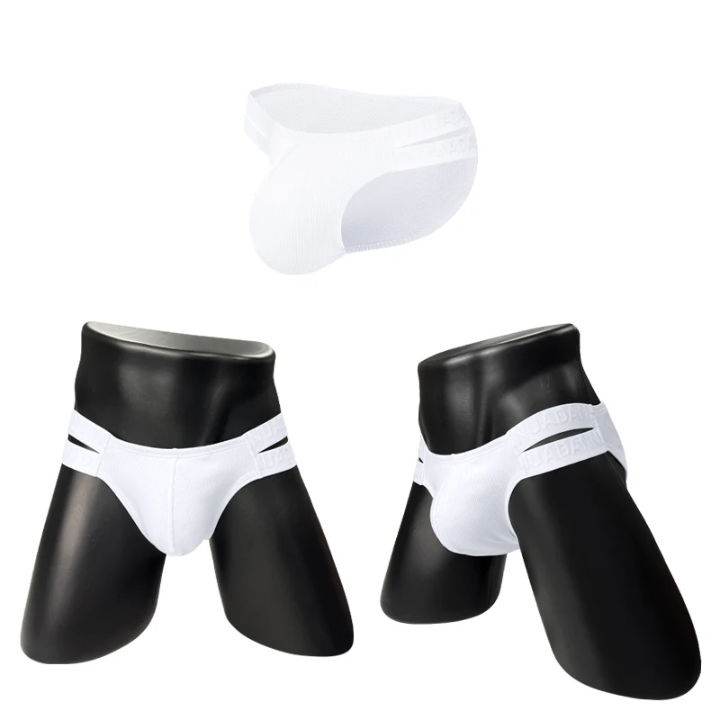 

3pcs Sports Man Underwear Cotton Briefs Double Belt Low Waist Comfortable U Convex Pouch Gay Sexy Mens Pants Dropshipping