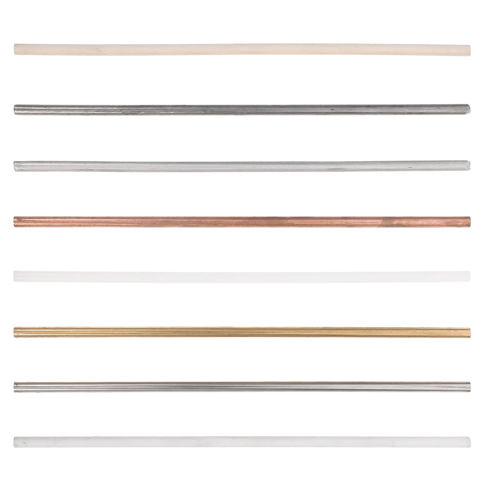 

Набор для исследований: 8 шт. экспериментальных стержней (медь, железо, алюминий, пластик, дерево, керамика), круглые, цельные