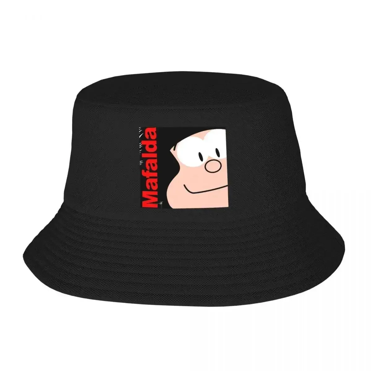 Men Women Mafalda Comics Human Bob Hat Accessories Summer Travel Headwear Cartoon Bucket Hat Fisherman Hat for Camping