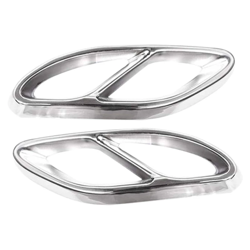 Car Tail Throat Exhaust Trim Frame Four Exhaust Hole Covers For Mercedes-Benz A-Class W177 A220 A250 2019-2021