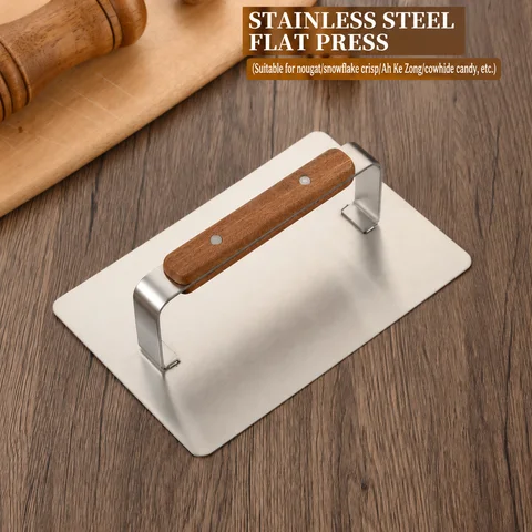 Baking tools snowflake crisp stainless steel roller  Ejiao cake pressing tool  toffee nougat shaping board