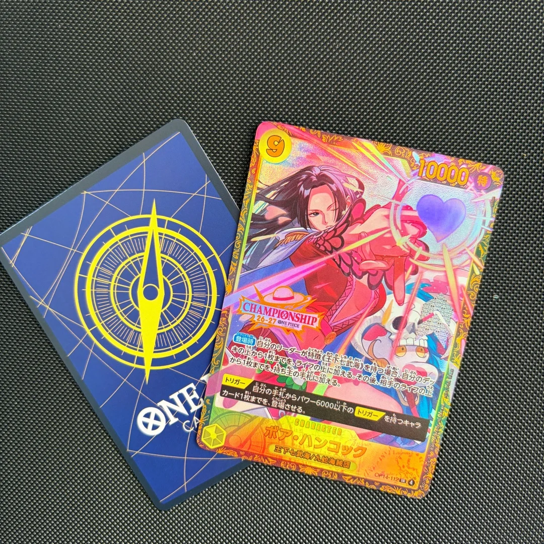 One Piece Opcg Diy Extra Booster Series Boa Hancock Folding Flash Card OP14-112 CHAMPIONSHIP 26-27 Game Collection Card Toy Gift