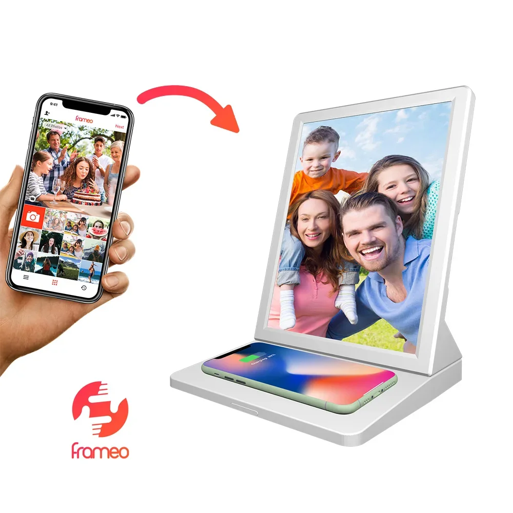 9.7 Inch Table LCD Touch Screen Digital Menu Advertising Display Wifi Digital Photo Frame  With battterty Wireless Charger