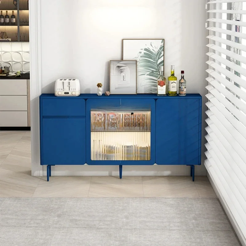 A  Cream Style Ultra-Thin Sideboard Modern Minimalist Thin Cabinet 20cm High-Grade French Style Cabinet 25cm Green