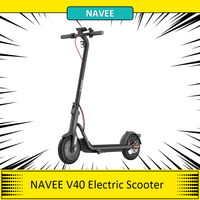 NAVEE V40 Electric Scooter 600W Max Power 40km Max Range 10'' Pneumatic Tires  Foldable Escooter with AirTag Holder LED Displa