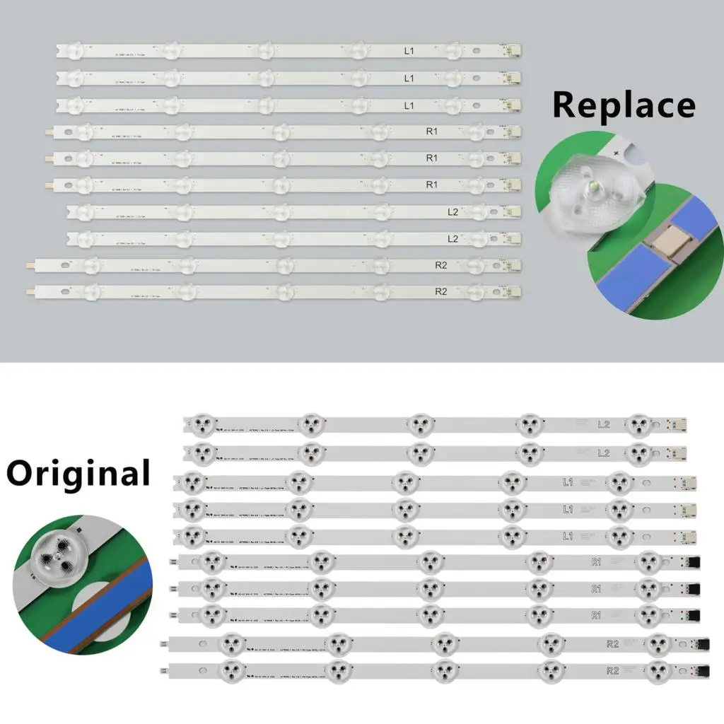 Tira de LED de 42 "ROW2.1 REV 0,0 para 42LN5700 42LN519C 42LN5200-SA 42LN6150 42LN5758 42LN541V 42LN5450 6637L-0025A LC420DUE 42LA