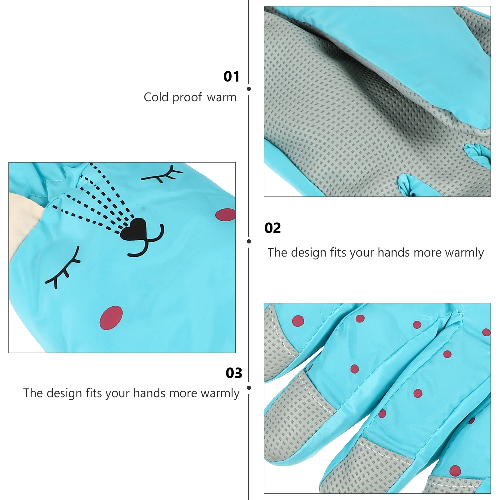 

Детские лыжные перчатки, утолщенные теплые ветрозащитные детские зимние перчатки из кораллового флиса, мягкие эластичные перчатки с мультяшным узором, яркий цвет