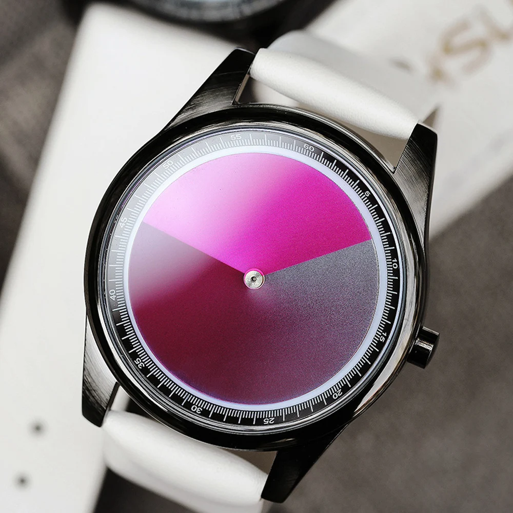 Enmex Individualisierung spezielle design armbanduhr ändern dail blau design neutral coole mode quarz uhr männer uhr