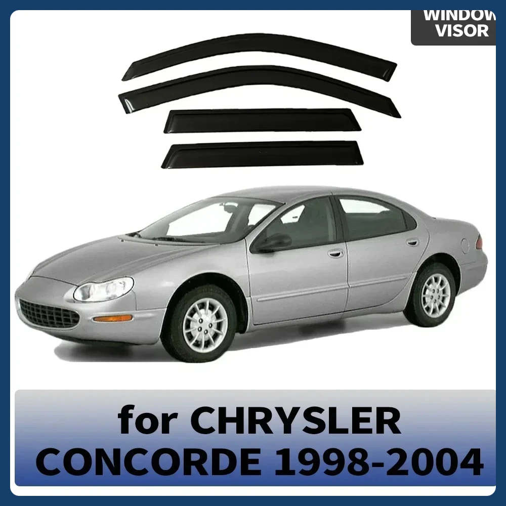 

Для CHRYSLER CONCORDE 1998-2004 автомобильный козырек на боковое окно, козырек для двери, ветрозащитный козырек от дождя, аксессуары для наружного крепления