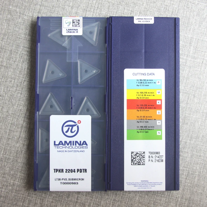10 шт. LAMINA оригинальные TPKN TPKR TPKN1603PDTR TPKN2204PDTR TPKR1603PDTR TPKR2204PDTR LT30 карбидные вольфрамовые фрезерные вставки с ЧПУ