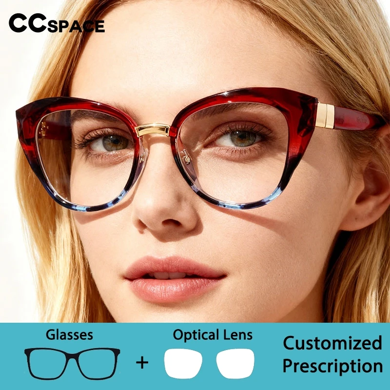 Women Classic Round Frames Photochromic Anti-Blue Light Glasses Progressive Multifocal Customizable Prescription