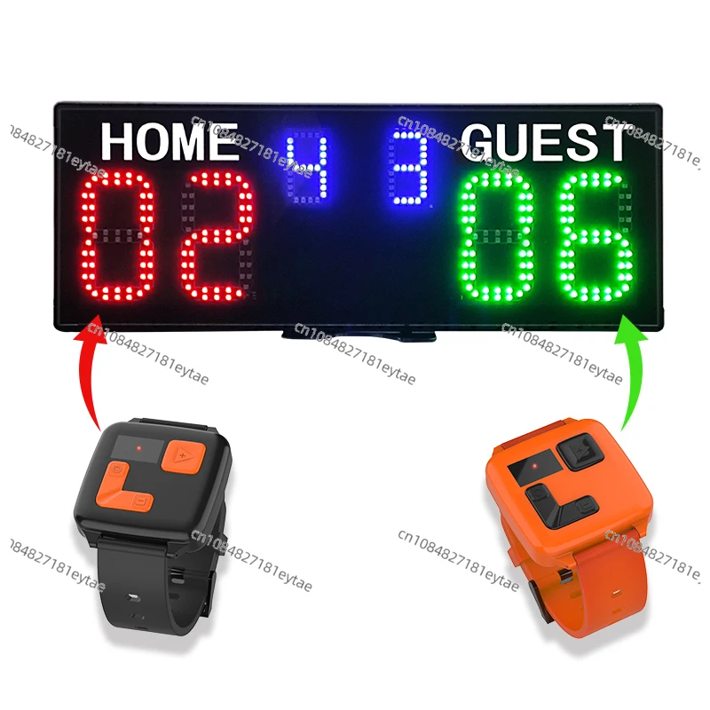 Ganxin Portable Bag Customized Rechargeable Battery Team Sport Padel Electronic Scoreboard Wrist Control Digital Led Scoreboard