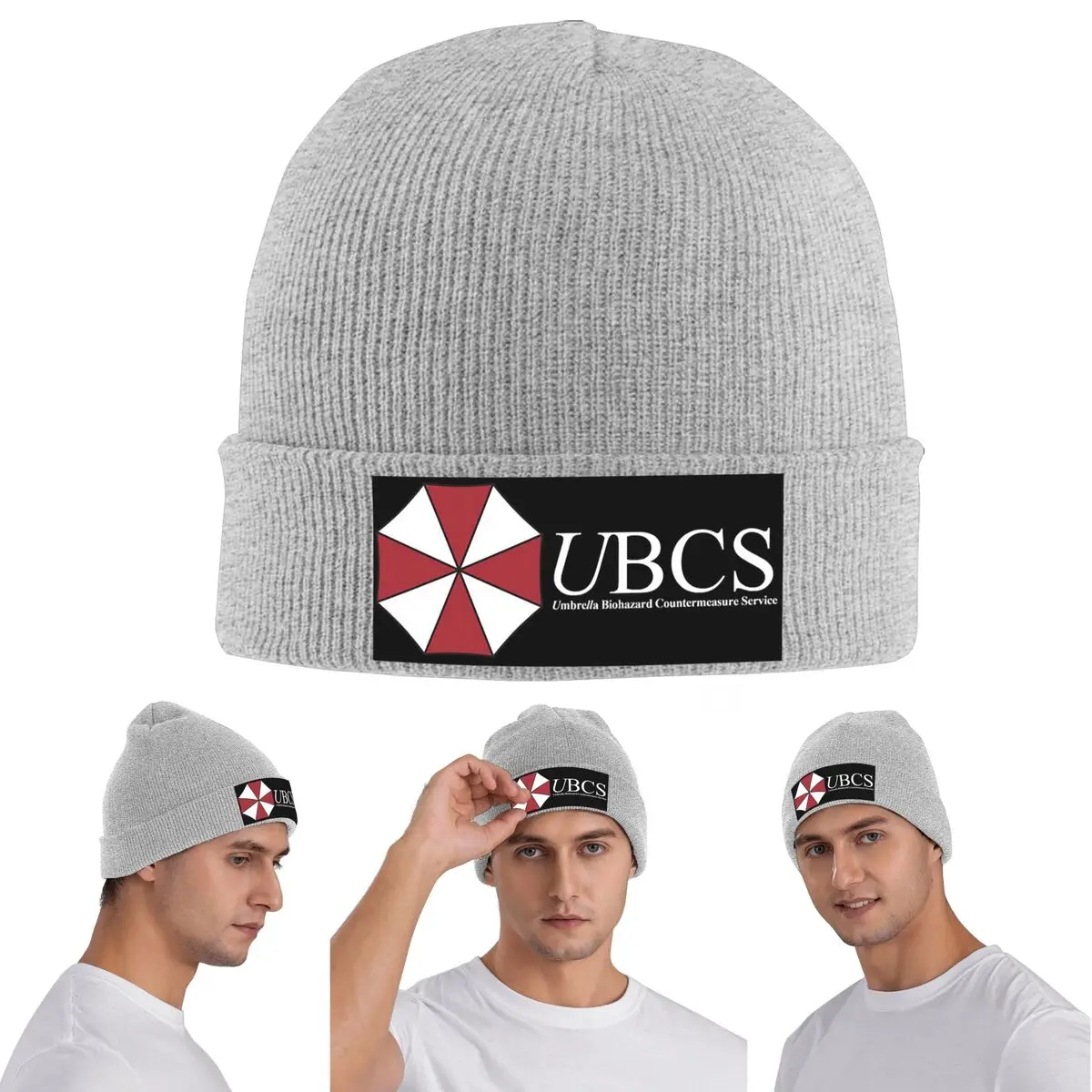 

Зонтики Biohazard Countermeasure, теплая вязаная шапка, зимняя вязаная шапка, шапка Skullies, шапки в стиле хип-хоп для унисекс