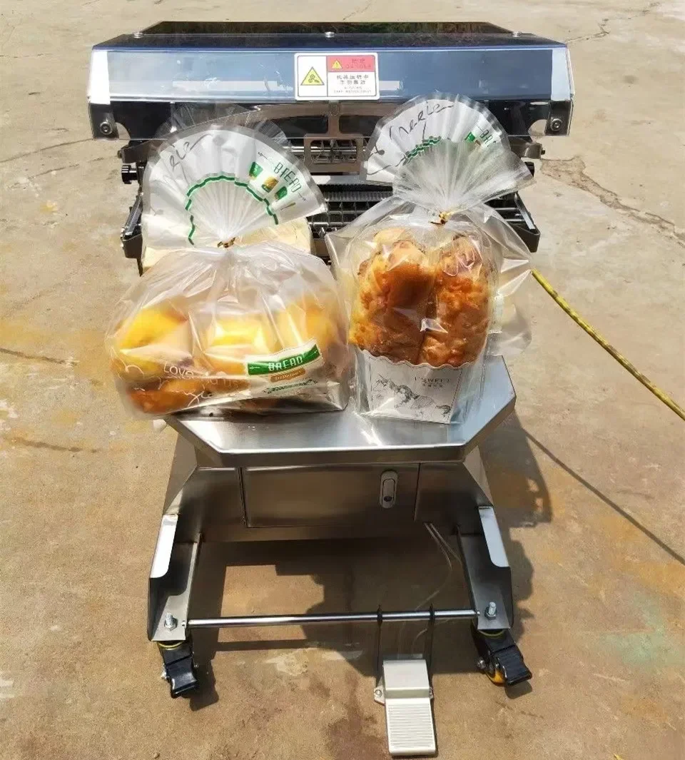 

Candy Gold Thread Fan-Shaped Tying and Sealing Machine, Bread and Toast Bag Opening Tying Machine