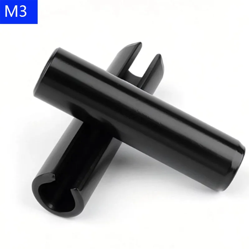 M3 Black Carbon Steel Spring Type Straight Pins Slotted Split Dowel Sellock