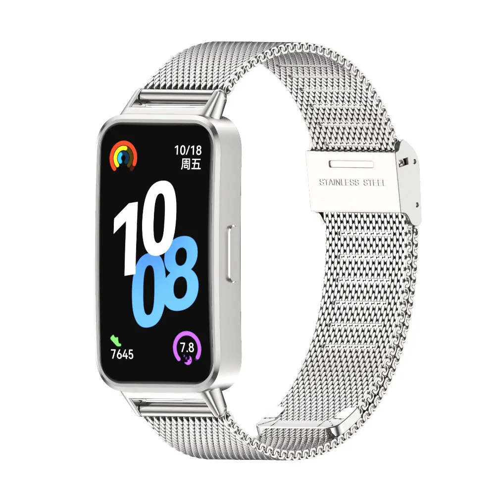 Correa de reloj de Metal para Huawei Band 10, correa para Huawei Band 9, accesorios de repuesto de acero inoxidable