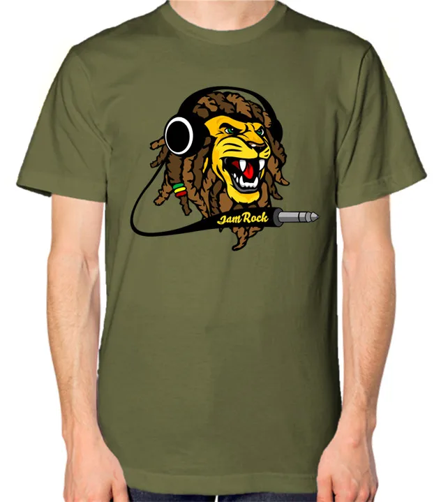 Lion Jamrock t-shirt Rasta Reggae Rastafari conquérir t-shirt haut