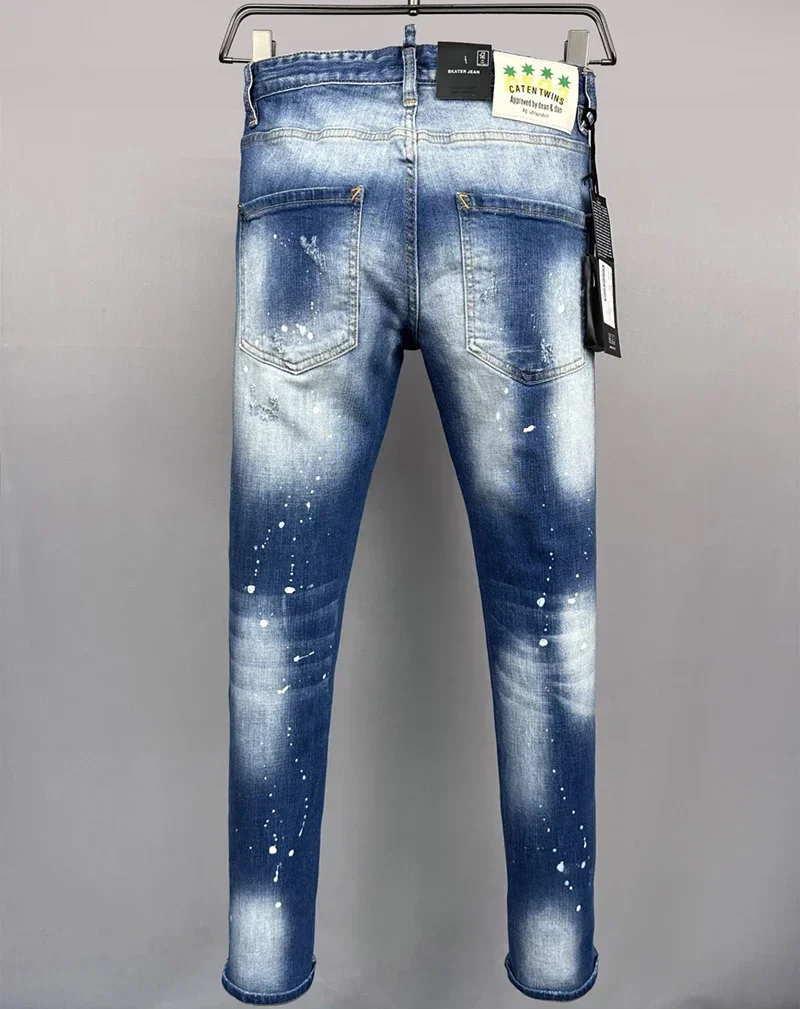 fashion BRAND DSQ Men Jeans Denim Pants New Design slim Coolguy Cotton blue hole Pocket Slender Stretch D2 jeans pant 9922