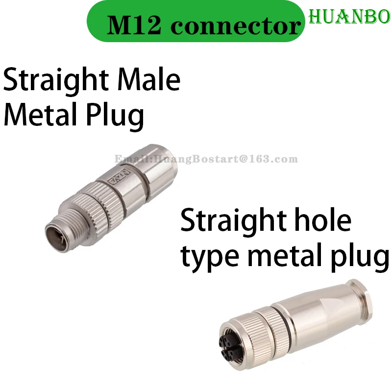 Type M12 X-shaped bent pin socket 90 degree bend 1000M Gigabit Ethernet 8-core connector