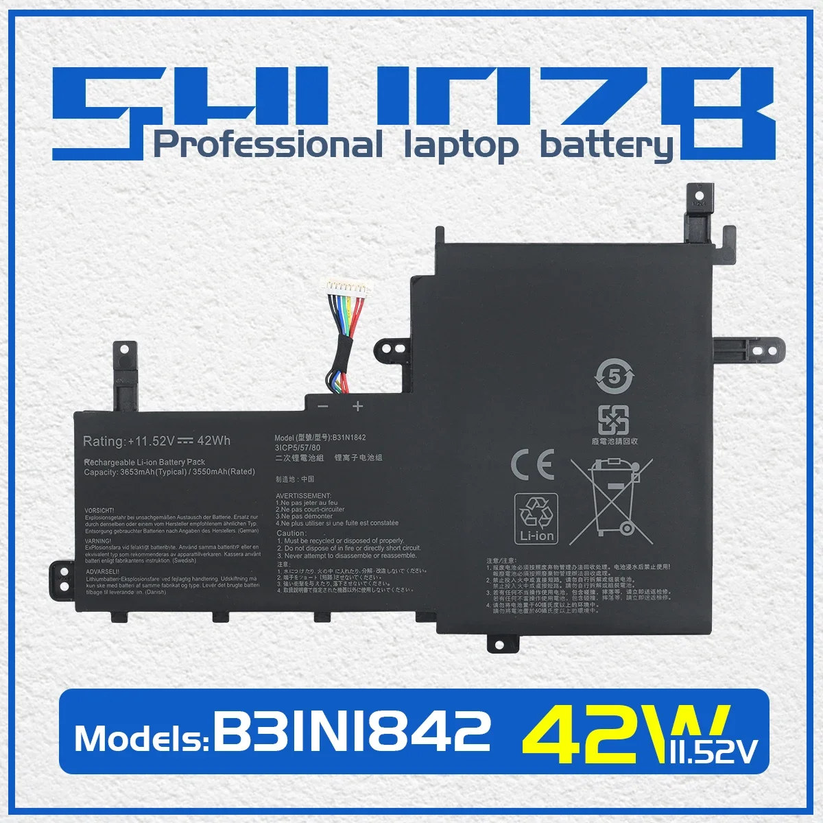 SHUOZB B31N1842 Batteria Del Computer Portatile Per Asus Vivobook F513EA F513EP F513IA K513E K513EA K513EP KM513UA M513IA M513UA S513EA S513F