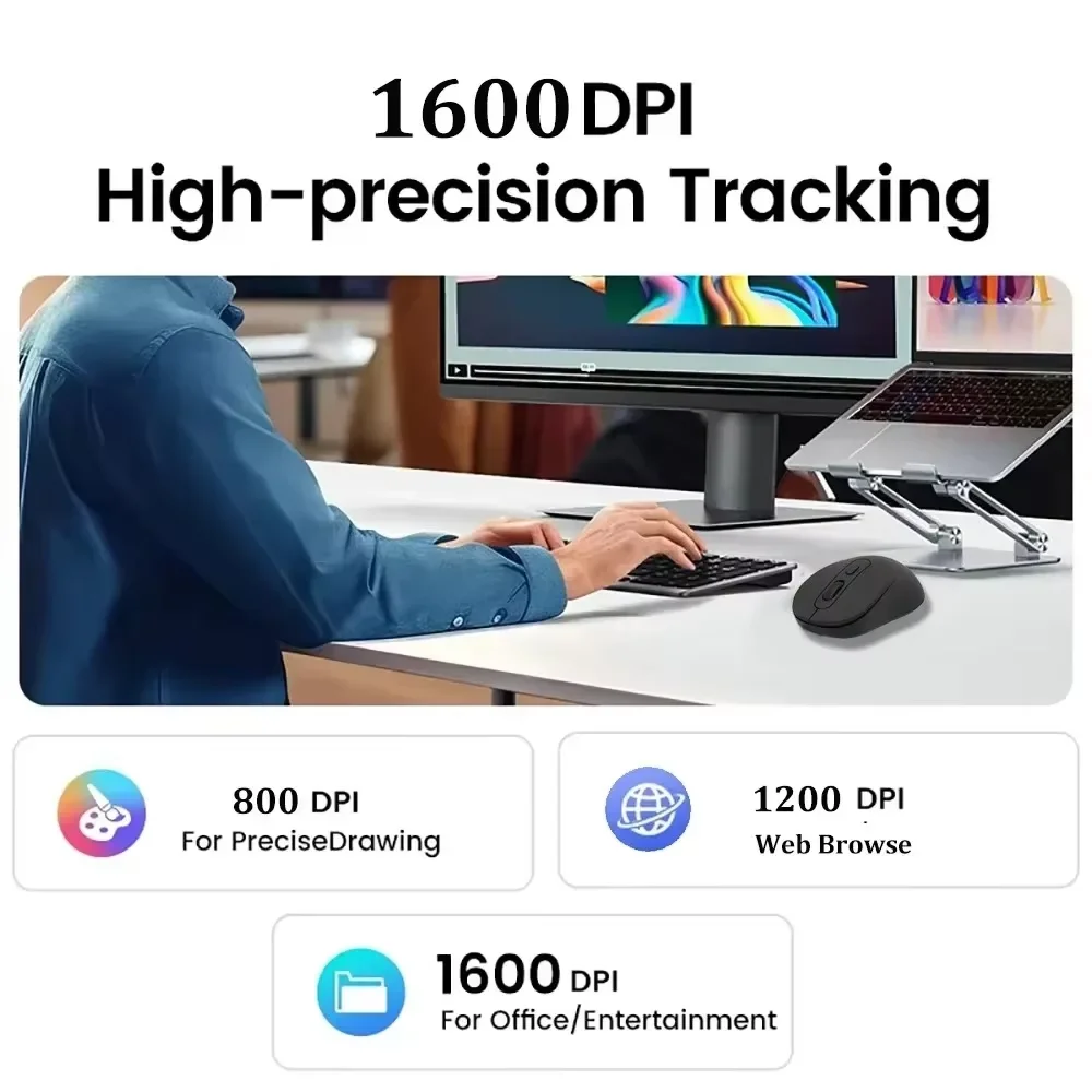 2.4 グラムワイヤレスマウスゲーミングマウスオフィスサイレントマウス 1600DPI 光学式マウスマウス人間工学に基づいたマウス PC ラップトップ MacBook Pro