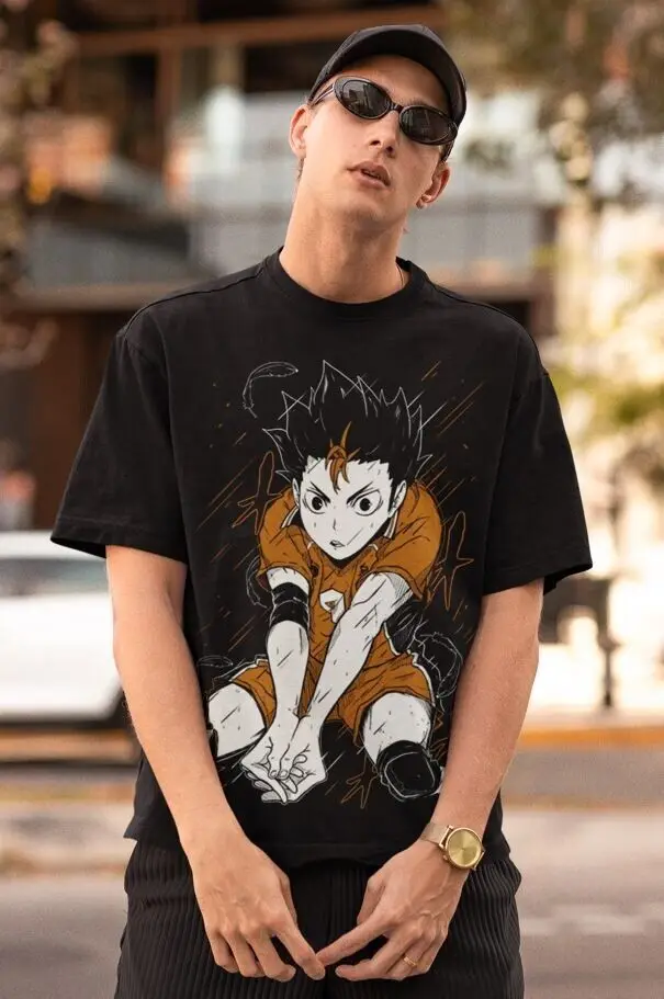 Nishinoya Manga Strip Haikyuu Haikyu Anime Unisex T-shirt All Size 100 Cotton