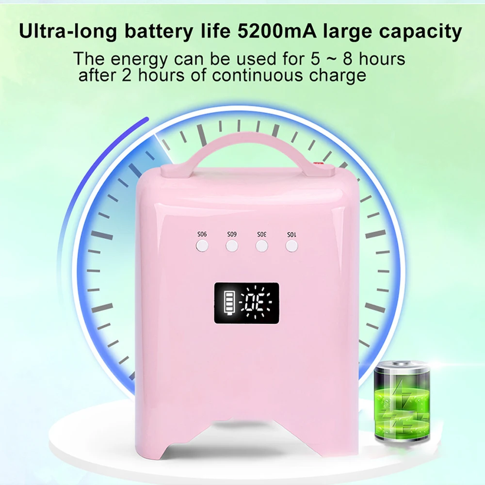 78 واط قابلة للشحن الأشعة فوق البنفسجية LED مانيكير اللاسلكية مسمار مصباح لعلاج هلام البولندية مسمار مجفف اللاسلكي باديكير ضوء 39 المصابيح الولايات المتحدة التوصيل #4