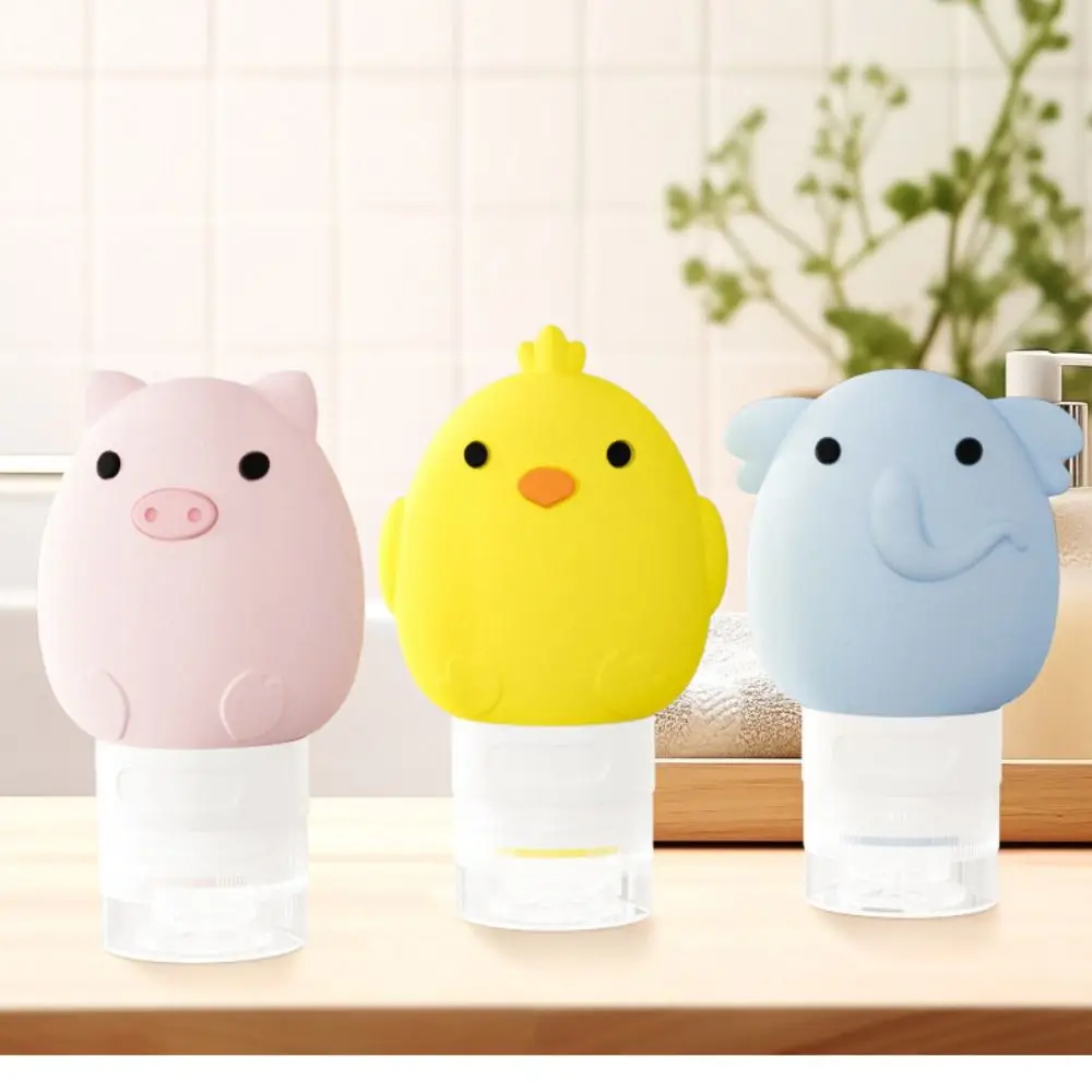 Nouveau 60ml bouteille vide rechargeable Portable Mini Tube à presser bouteille dessin animé anti-fuite Lotion shampooing bouteille
