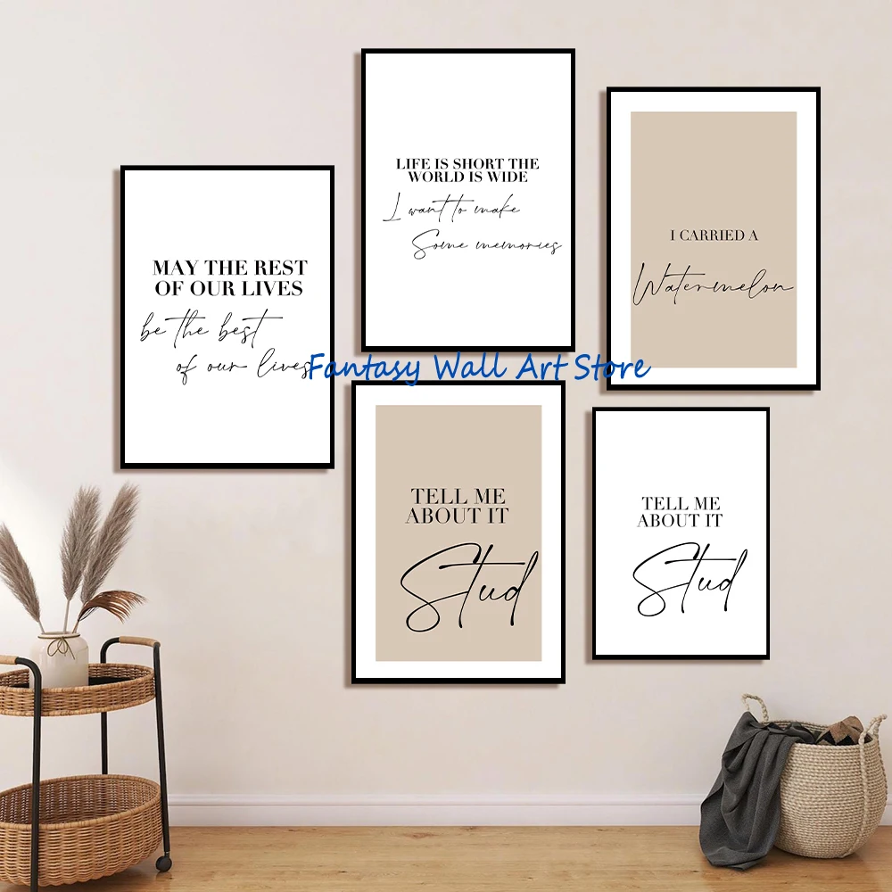 Póster Artístico con Citas Clásicas de Películas como Dirty Dancing, Grease y Mamma Mia, Impresión en Lienzo, Decoración de Pared con Temática de Películas
