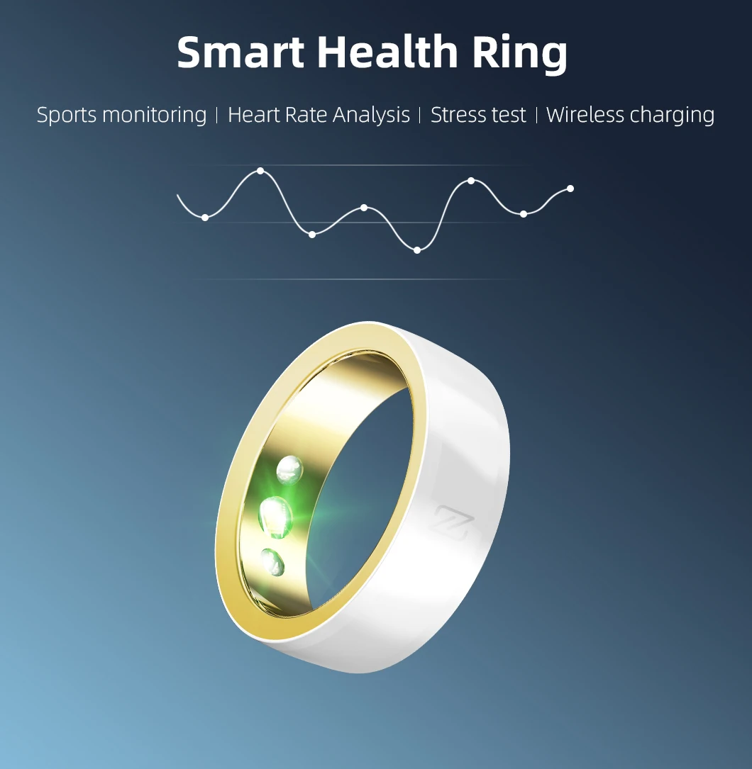 Smart Ring Activity Tracker sr214 with NFC Heart Rate Sleep Monitor Blood Oxygen Blood Pressure APP Compatible with Android/iOS