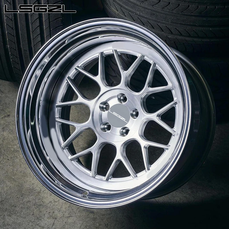 lsgzl forged 2-piece brushed custom concave 5x114.3 5x130 5x112 for . C8 Ferrari alloy rim 16-26 inch luxury car wheel 15