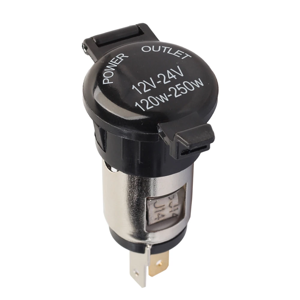 12 فولت-24 فولت سيارة السيارات دراجة نارية ولاعة السجائر قابس طاقة المقبس السيارات ولاعة السجائر أنثى المقبس مع غطاء مقاوم للماء