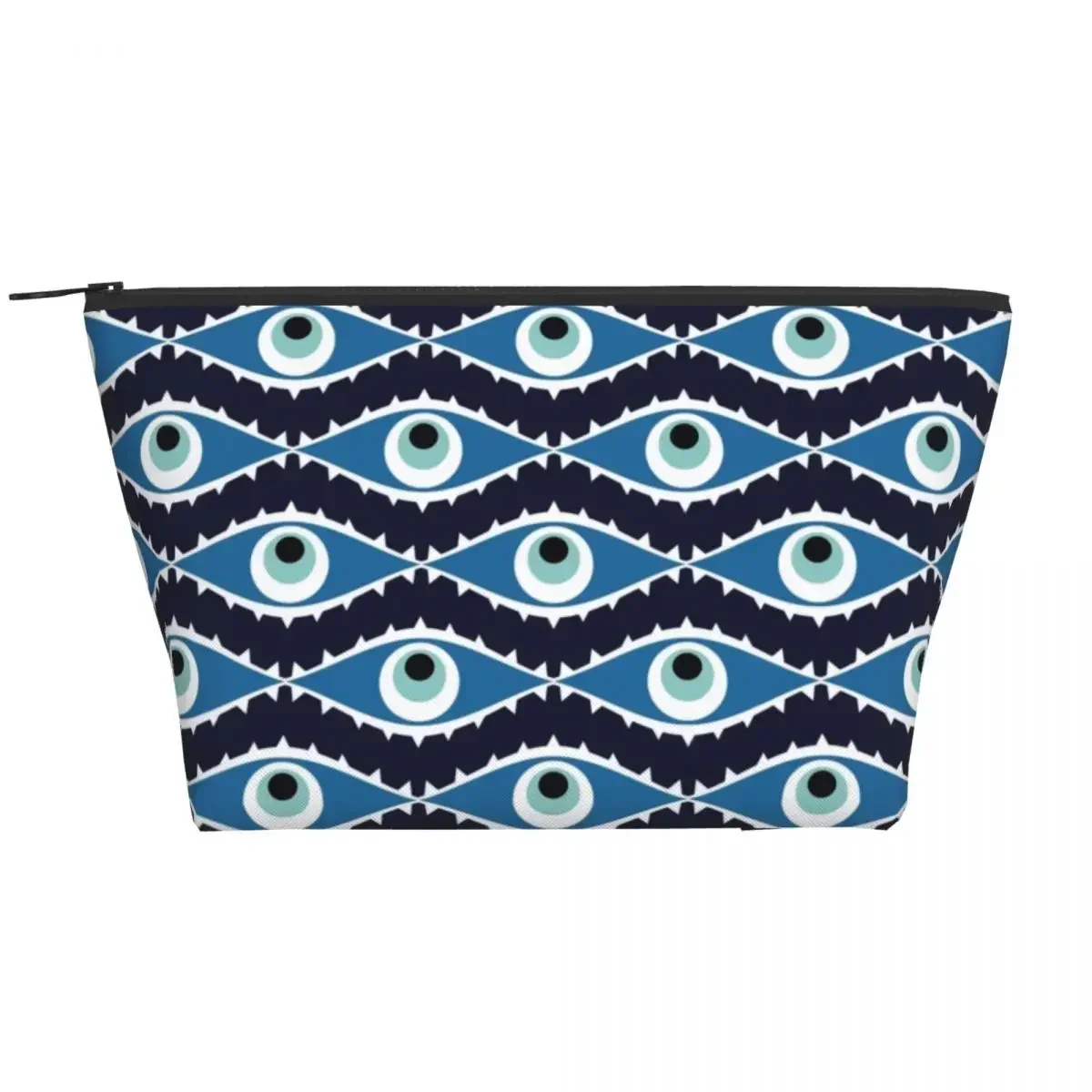 Turkish Greek Evil Eye Makeup Bag for Women Travel Cosmetic Organizer Cute Mediterranean Nazar Lucky Charm Storage Toiletry Bags