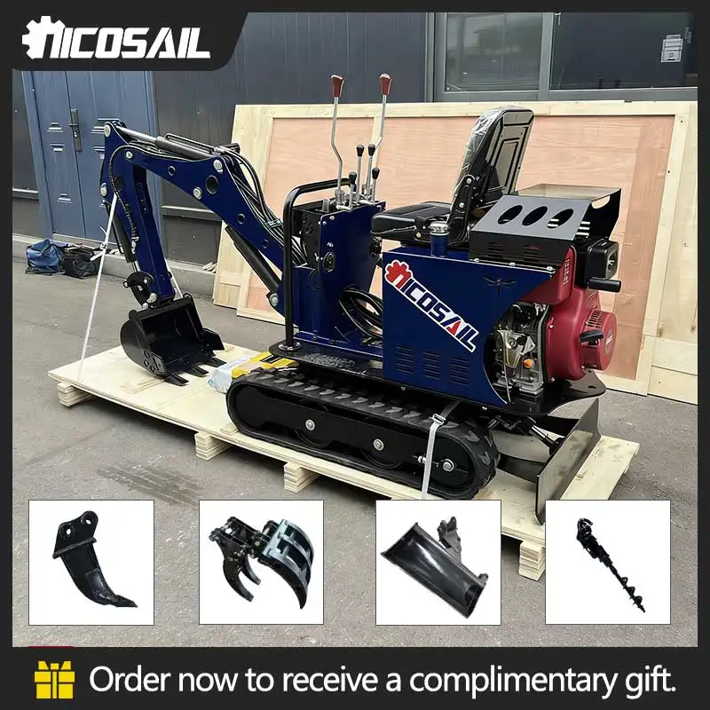 

Мини-экскаватор 1 тонна, Euro 5, с сертификатом CE, гидравлический, с грейфером, для фермерских хозяйств, садов, ландшафтных работ, рынок Испании, ЕС