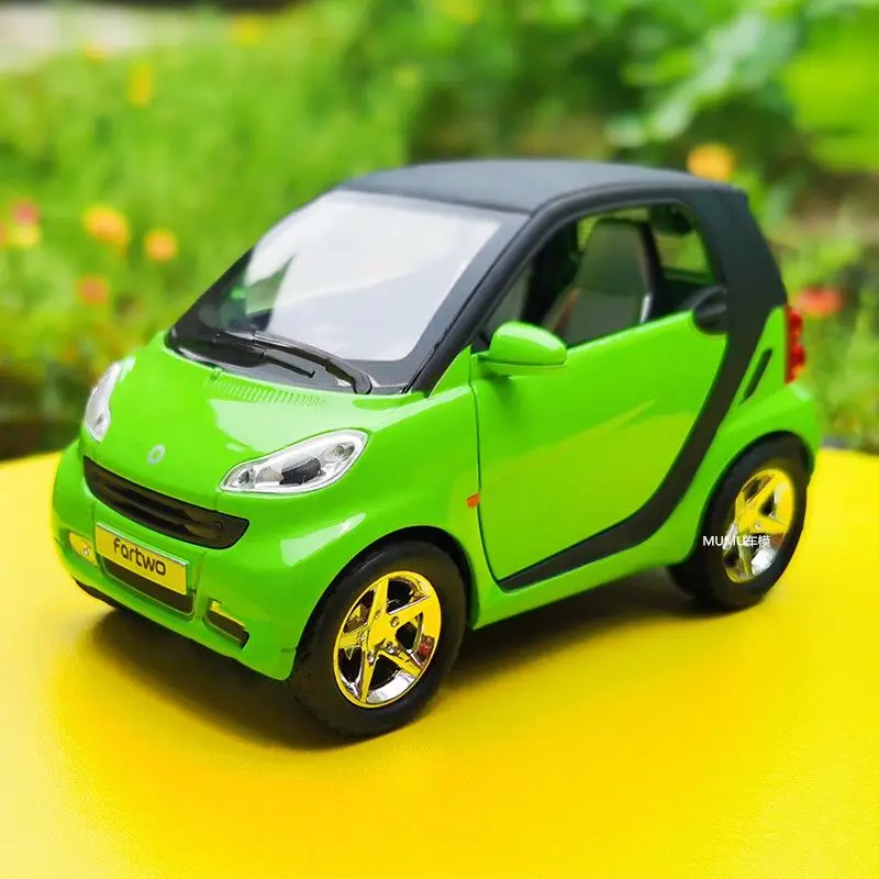 미니 스마트 합금 자동차 모델 시뮬레이션 합금 사운드 및 라이트 후진 도어 장난감 자동차 다이캐스트 모델 자동차 - 어린이용 장난감