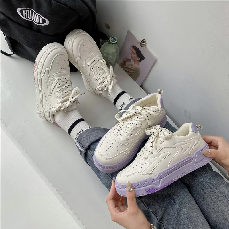 Women's Sneakers Purple Fashion Casual Woman Sneakers Tennis Female Vulcanized Shoes Spring Autumn Women's Sports Shoes New