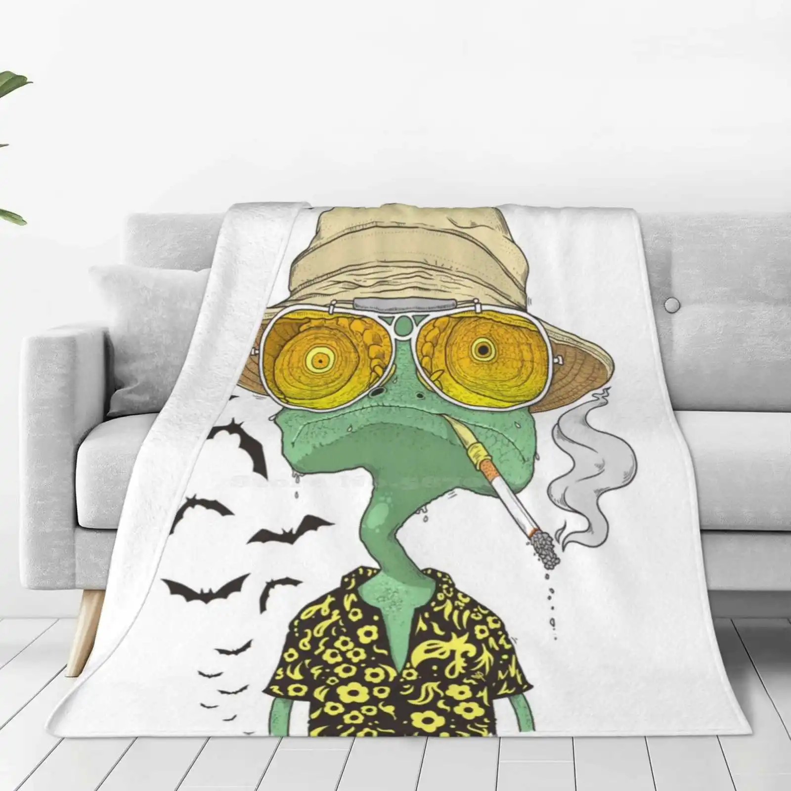 Rango All Sizes Soft Cover Blanket Home Decor Bedding Raul Rango Jonny Depp Bats Glasses Mouthpiece Cigarette Lizard Animal