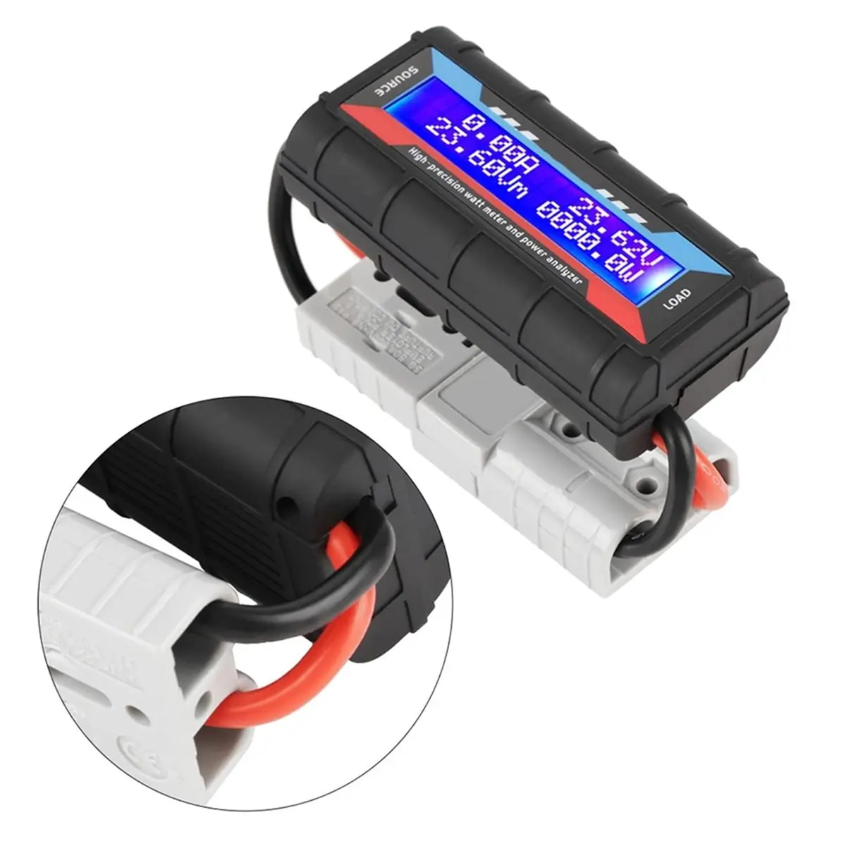 (SPOR) 200A High Watt Meter Voltage Amp Meter Power Analyzer Checker Analyzer Performance Monitor, Battery, Solar, Wind Power