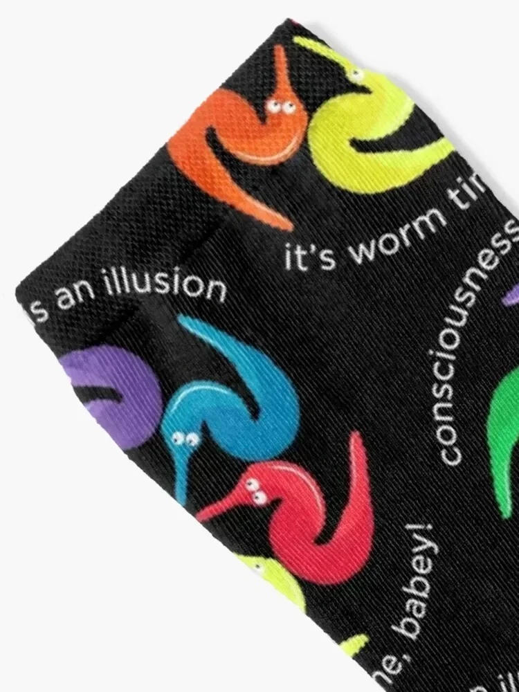 Consciousness is an Illusion It's Worm Time Babey! Socks Sports happy funny gifts Men's Socks Luxury Women's