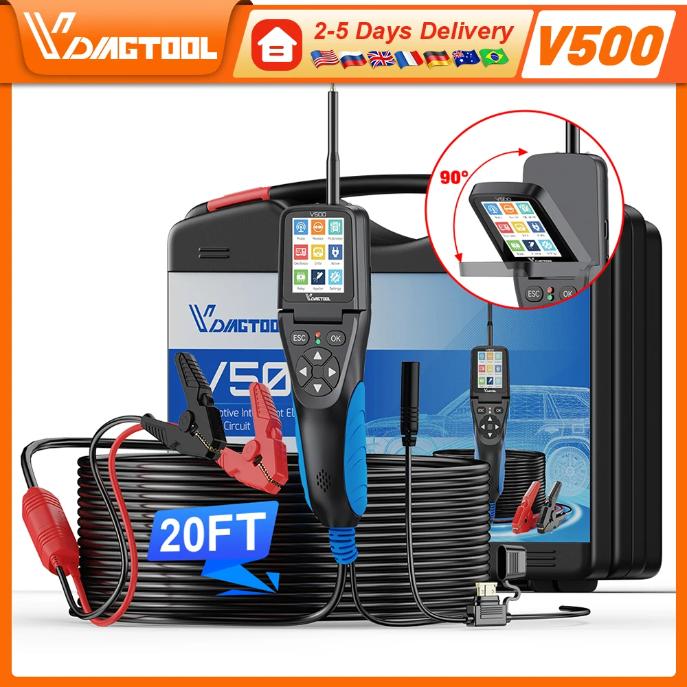 VDIAGTOOL Automotive Power Circuit Probe Oscilloscope/Multimeter/Injector Test Tool9-30V Car Electric Circuit Tester