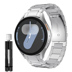 No Gaps Metal Strap for Samsung Galaxy Watch4 5 6 7 40/44mm Classic 42/43/46/47mm Matt Band 20mm Stainless Steel Link Bracelet