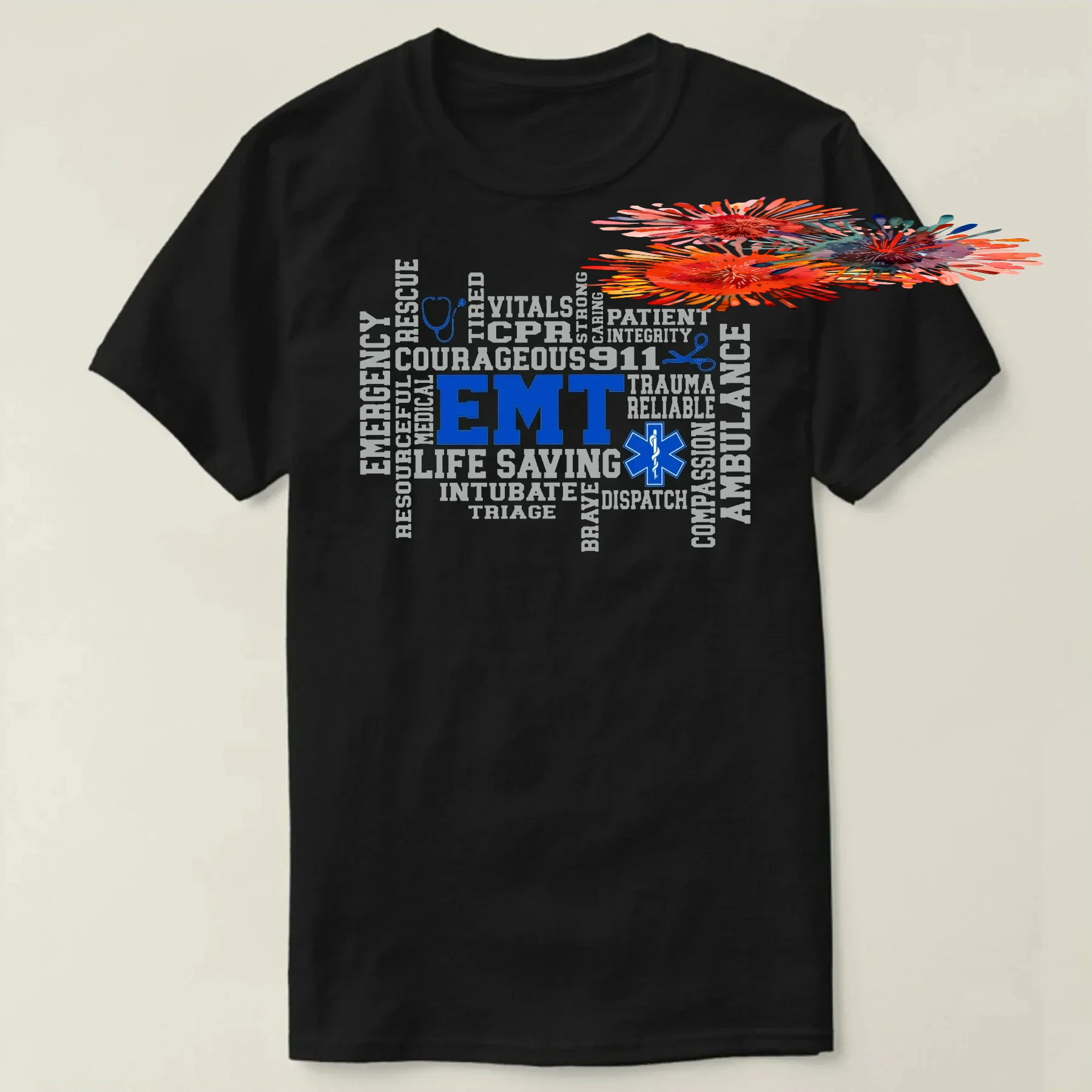 Rare First Responder EMT EMS Medical Paramedic T-Shirt 100% Cotton O-Neck Short Sleeve Summer Casual Mens T-shirt Streetwear