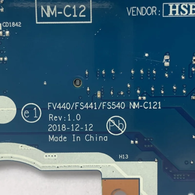 FV440/FS441/FS540 NM-C121 With 5405U/I3-8145U/I5-8265U CPU Mainboard For Lenovo IdeaPad S145-15IWL Laptop Motherboard 100%Tested