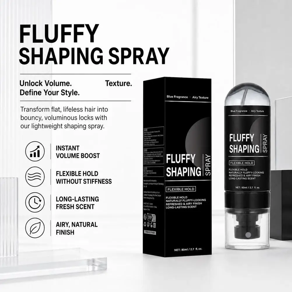 Volumizing Hair Spray, Instant Root Lift Fluffy Hair Mist, Oil Control Wash-Free Styling Spray for Fine Flat Hair, Long Lasting