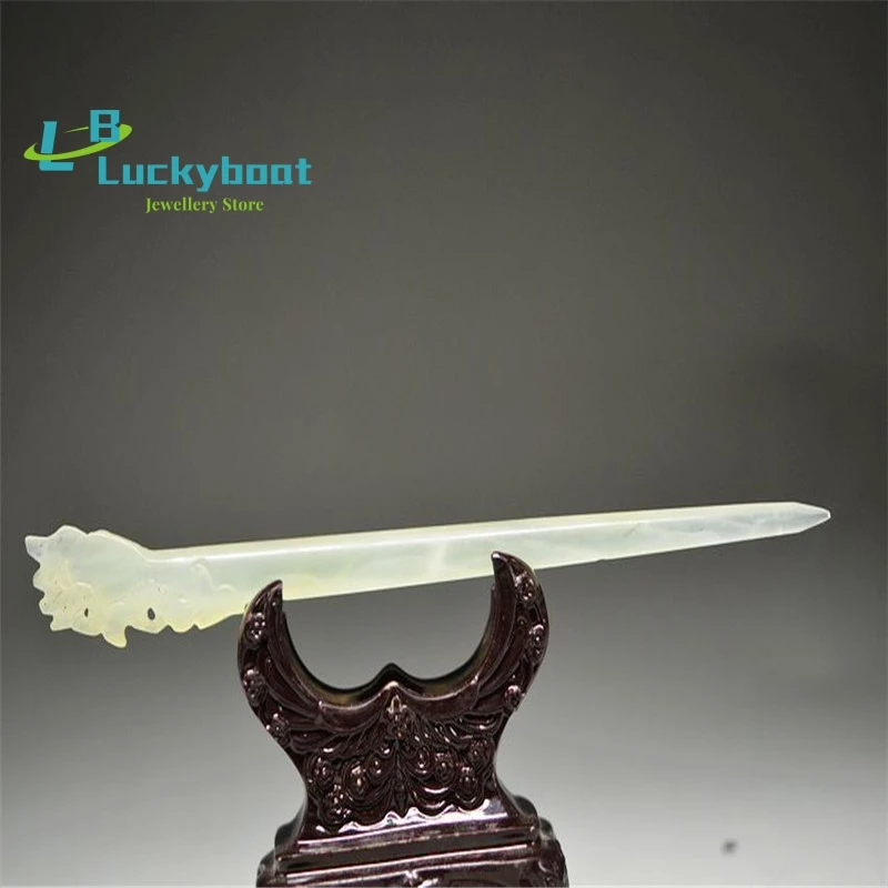 FINE HAND HOLLOW OUT CARVED CHINESE HETIAN JADE PHOENIX HAIRPIN