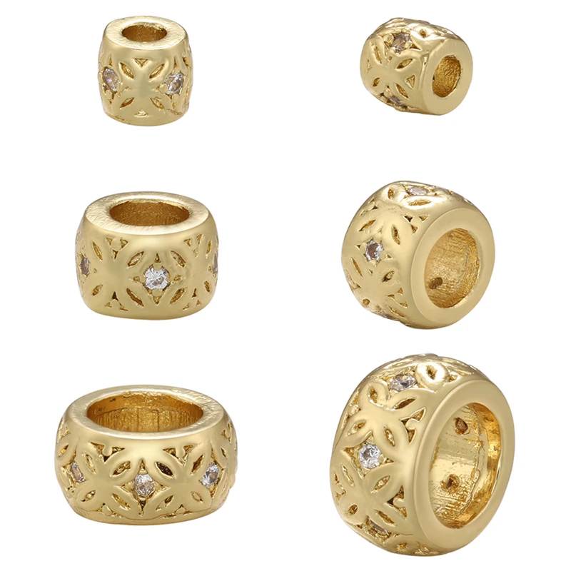 Zhukou 4/6/8mm runde Perlen für die Schmuck herstellung Zirkonia Schmuck Herstellung Perlen für Frauen hand gefertigten Armband Schmuck vz316