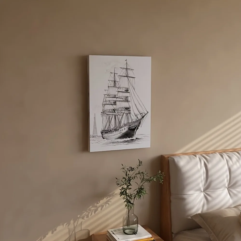 

Sailing boat painting, can be used as living room and office decoration, suitable for interior decoration